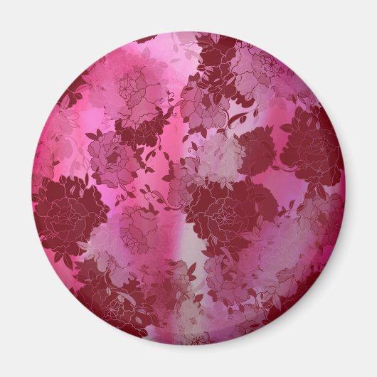 Japanische Blumenmuster. Magnet (Vorne)