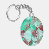 Japanische Blumenmuster Schlüsselanhänger (Vorderseite links)