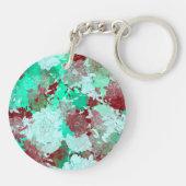 Japanische Blumenmuster Schlüsselanhänger (Rückseite)