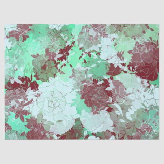 Japanische Blumenmuster Seidenpapier (Vorderseite)