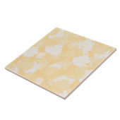 Japanische Blumenorange-Muster. Fliese (Seite)