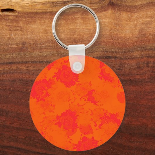 Japanische Blumenorange Schlüsselanhänger (Vorderseite)