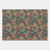 Japanische Blumenserie Geschenkpapier Set (Vorderseite)