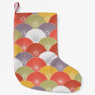 Japanische Blumenwelle: Farbige Vintage Kleiner Weihnachtsstrumpf