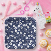 Japanische Blur Sakura Cherry Blossom Blume Pappteller (Party)