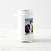 Japanische Bobtail Cat Bierglas (Vorderseite Links)