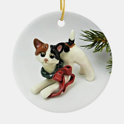 Japanische Bobtail Cat Calico Holiday Ornament (Vorne)