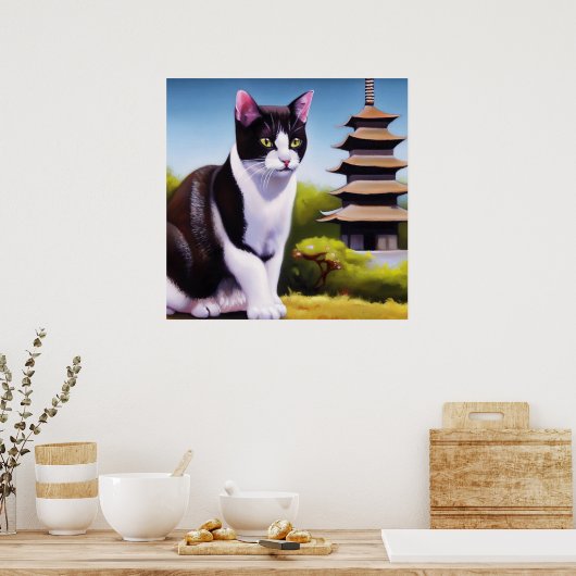 Japanische Bobtail Cat Poster (Küche)