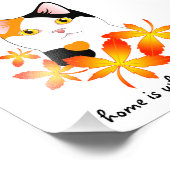 Japanische Bobtail Cat Zuhause Heart Sign Fotodruck (Ecke)