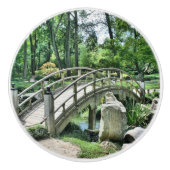 Japanische Bogenbrücke Keramikknauf (Vorderseite)
