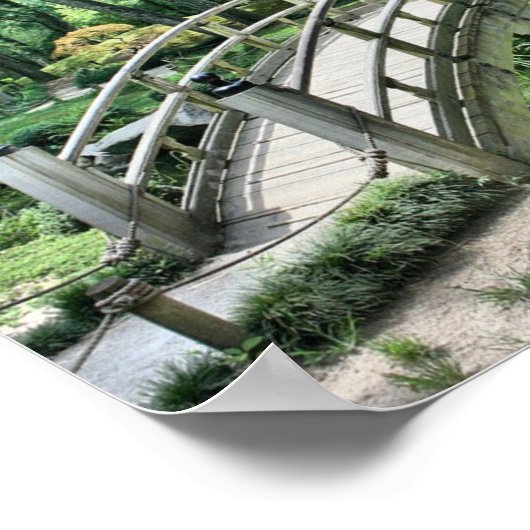 Japanische Bogenbrücke Poster (Ecke)