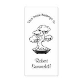 Japanische Bonsai Tree in einem Tray-Buchzeichen Gummistempel (Prägung)