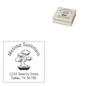 Japanische Bonsai Tree in einer Tray Arch-Adresse Gummistempel (Stempel)