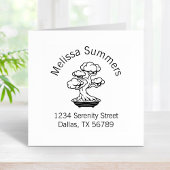 Japanische Bonsai Tree in einer Tray Arch-Adresse Gummistempel