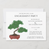 Japanische Bonsai Tree Wedding Engagement Party Einladung (Vorderseite)