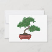 Japanische Bonsai Tree Wedding RSVP Karte (Rückseite)