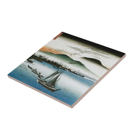 Japanische Boote Fliese (Seite)