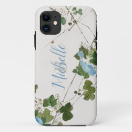Japanische botanische blaue Blume Case-Mate iPhone Hülle