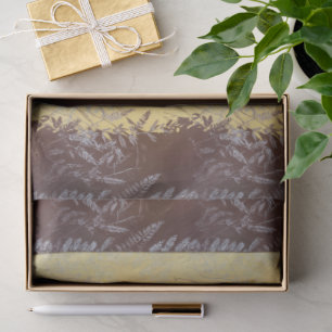 Japanische botanische minimale Blätter weiches Gol Seidenpapier