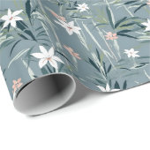 Japanische botanische Zen-Blume Geschenkpapier (Rolleneckpunkt)