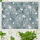 Japanische botanische Zen-Blume Geschirrtuch (Gefaltet)