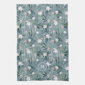 Japanische botanische Zen-Blume Geschirrtuch (Vertikal)