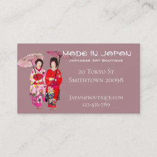 Japanische Boutique-Shop niedlich japanische Mode Visitenkarte