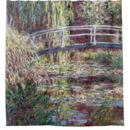 Japanische Bridge Symphonie in Rose Monet Fine Art Duschvorhang