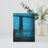 Japanische Brücke bei Nacht 2 Postkarte (Stehend Vorderseite)