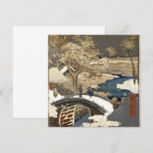 Japanische Brücke im Schnee (Vorne/Hinten)