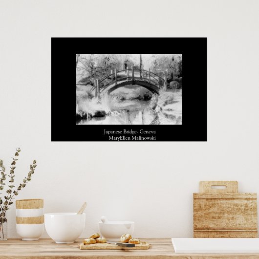 Japanische Brücke Poster (Küche)