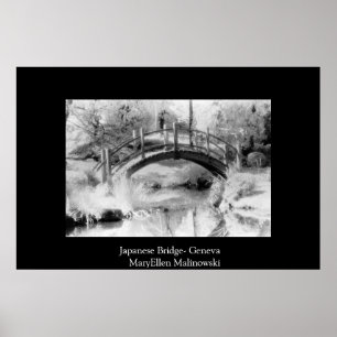 Japanische Brücke Poster