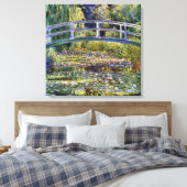 Japanische Brücke und Wasser-Lily-Teich Leinwanddruck (Insitu (Schlafzimmer))