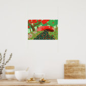 Japanische Brücke unter Ahorn Poster (Küche)