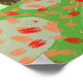 Japanische Brücke unter Ahorn Poster (Ecke)