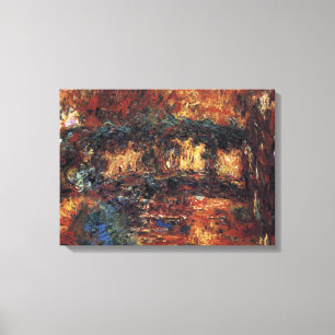 Japanische Brücke von Claude Monet, Vintage Kunst Leinwanddruck