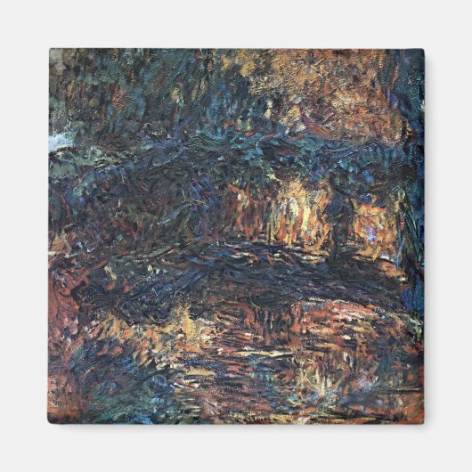 Japanische Brücke von Claude Monet, Vintage Kunst Magnet (Vorne)