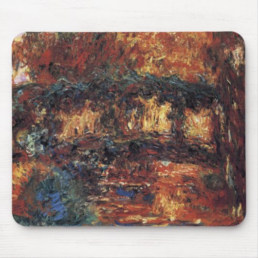 Japanische Brücke von Claude Monet, Vintage Kunst Mousepad (Vorne)