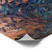 Japanische Brücke von Claude Monet, Vintage Kunst Poster (Ecke)