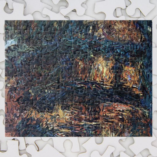 Japanische Brücke von Claude Monet, Vintage Kunst Puzzle