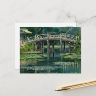 Japanische Brücke Water Lilies Claude Monet Style Postkarte