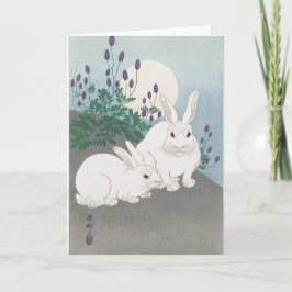JAPANISCHE BUNNY AND MOON FOLGREETING CARD KARTE