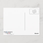 Japanische Burg umgeben von einem blauen Burggrabe Postkarte (Rückseite)