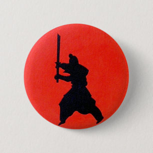 Japanische Bushido-Art des Kriegers Button