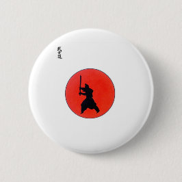 Japanische Bushido-Art des Kriegers Button