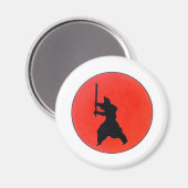 Japanische Bushido-Art des Kriegers Ninja Magnet (Vorderseite/Rückseite)