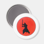 Japanische Bushido-Art des Kriegers Ninja Magnet (Vorderseite/Rückseite)
