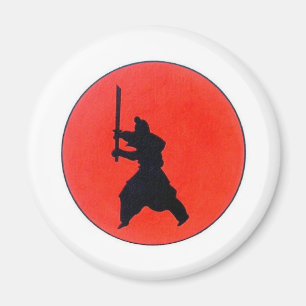 Japanische Bushido-Art des Kriegers Ninja Magnet
