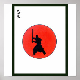 Japanische Bushido-Art des Kriegers Poster