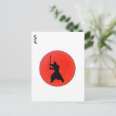 Japanische Bushido-Art des Kriegers Postkarte (Stehend Vorderseite)